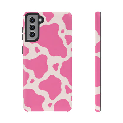 Strawberry Milk Samsung Galaxy Tough Case | Pink Cow Print
