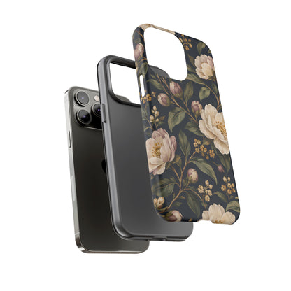Dark Floral iPhone Tough Case | Midnight Camellia