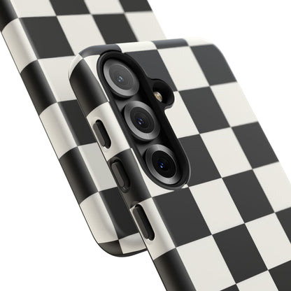 Classic Check Samsung Galaxy Tough Case | Black & White Checkerboard