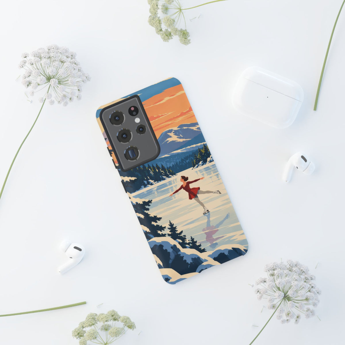 Lake Placid Skater — Winter Glide Samsung Galaxy Tough Case