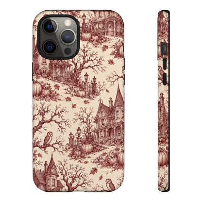Haunted Estate Toile iPhone Tough Case | halloween toile