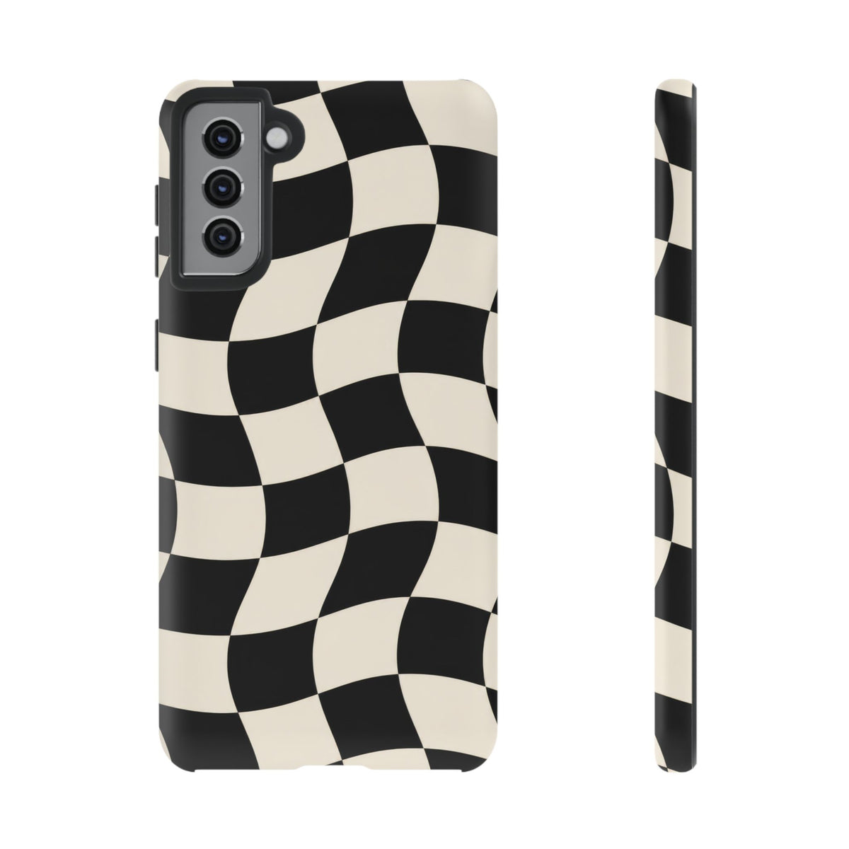 Liquid Check Samsung Galaxy Tough Case | Wavy Checkerboard