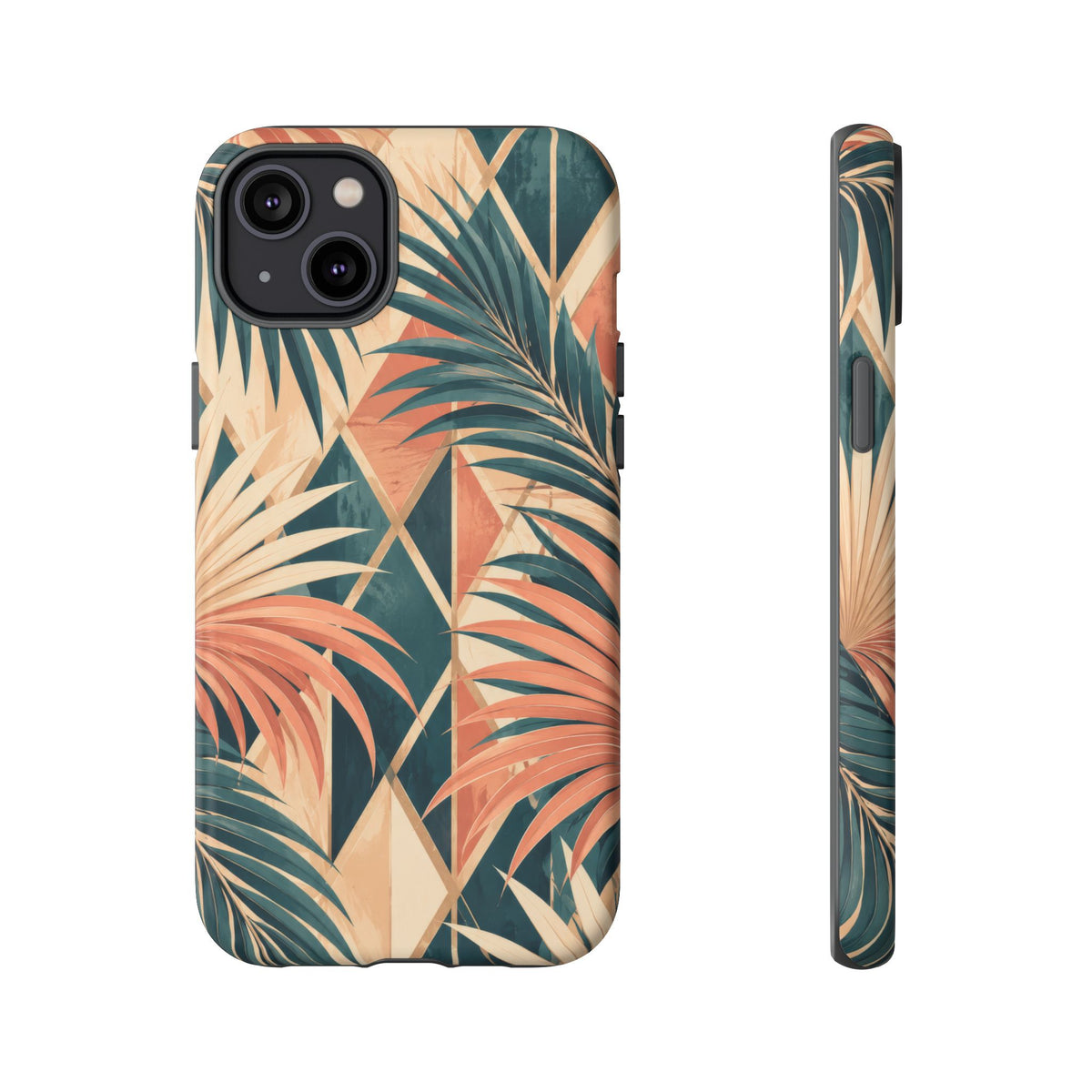 Coral Palm Pavilion iPhone Tough Case | art deco