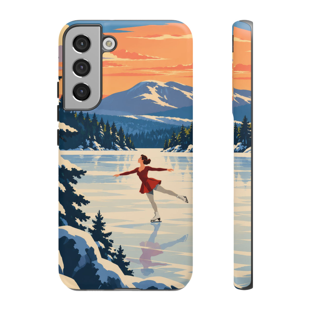 Lake Placid Skater — Winter Glide Samsung Galaxy Tough Case