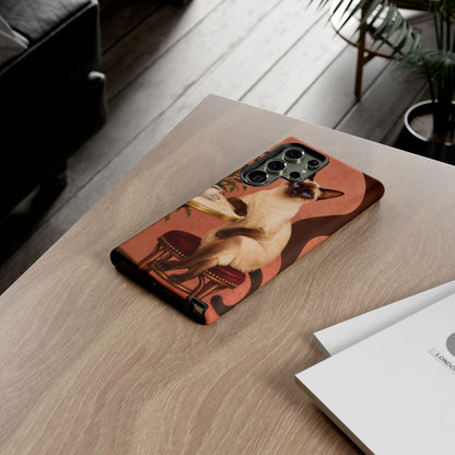 Espresso Cat Club Samsung Galaxy Tough Case | siamese cat