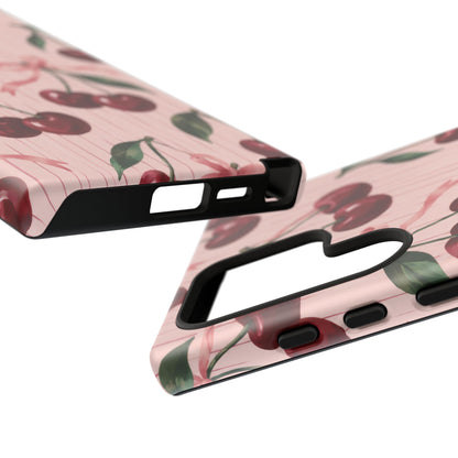 Cherry Ribbon Samsung Galaxy Tough Case | cherry print