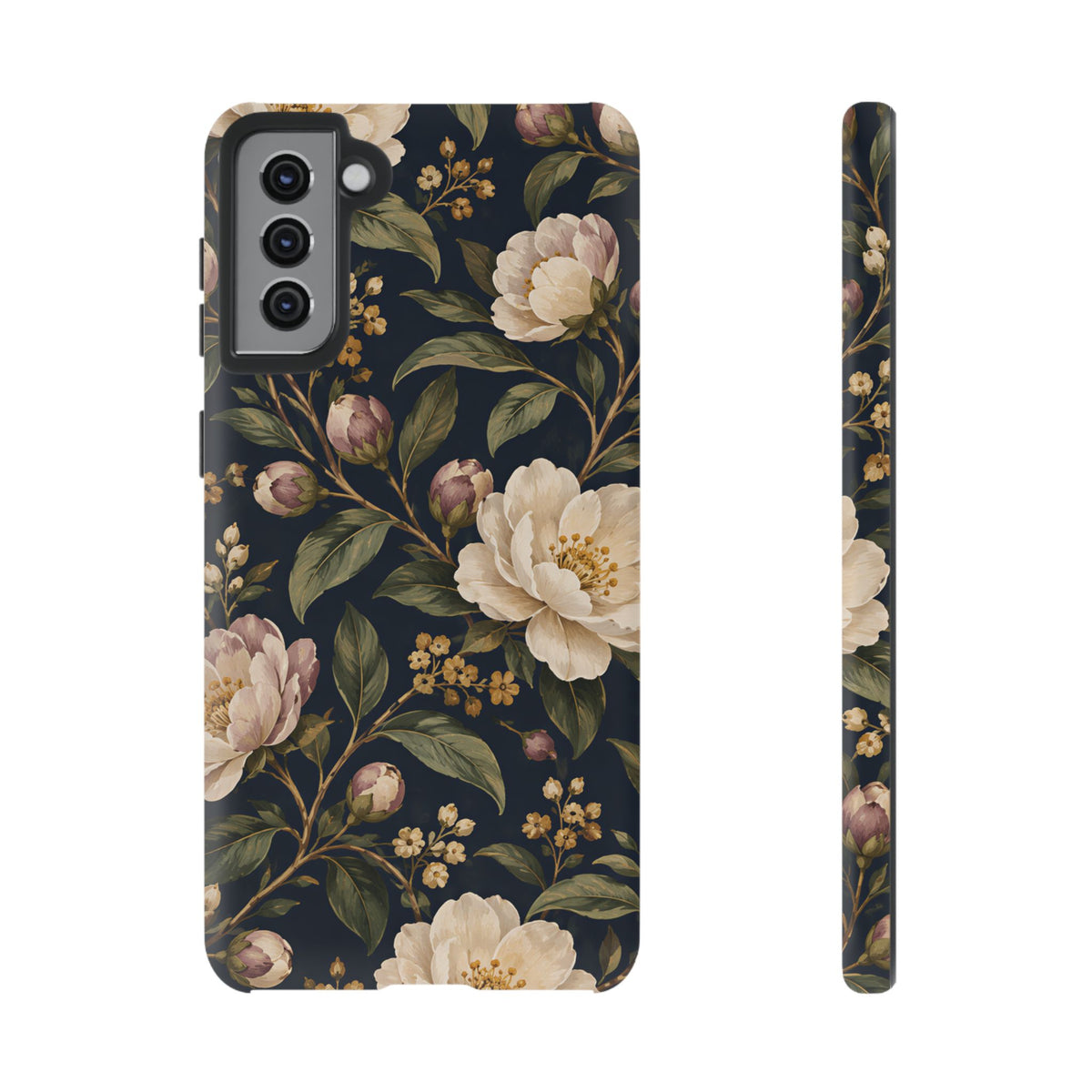 Dark Floral Samsung Galaxy Tough Case | Midnight Camellia