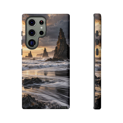 Black Sand and Silver Samsung Galaxy Tough Case | black sand beach