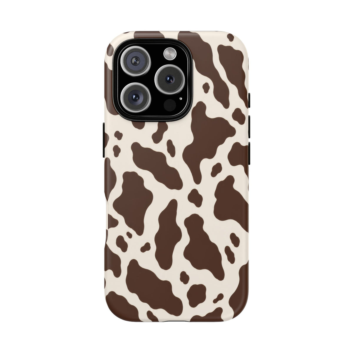 Cocoa Ranch iPhone Tough Case | Brown Cow Print