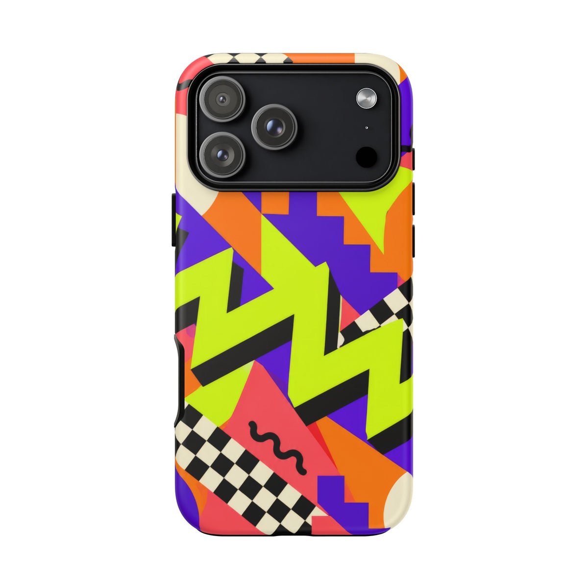 Acid Arcade iPhone Tough Case | Bright Retro Geometry