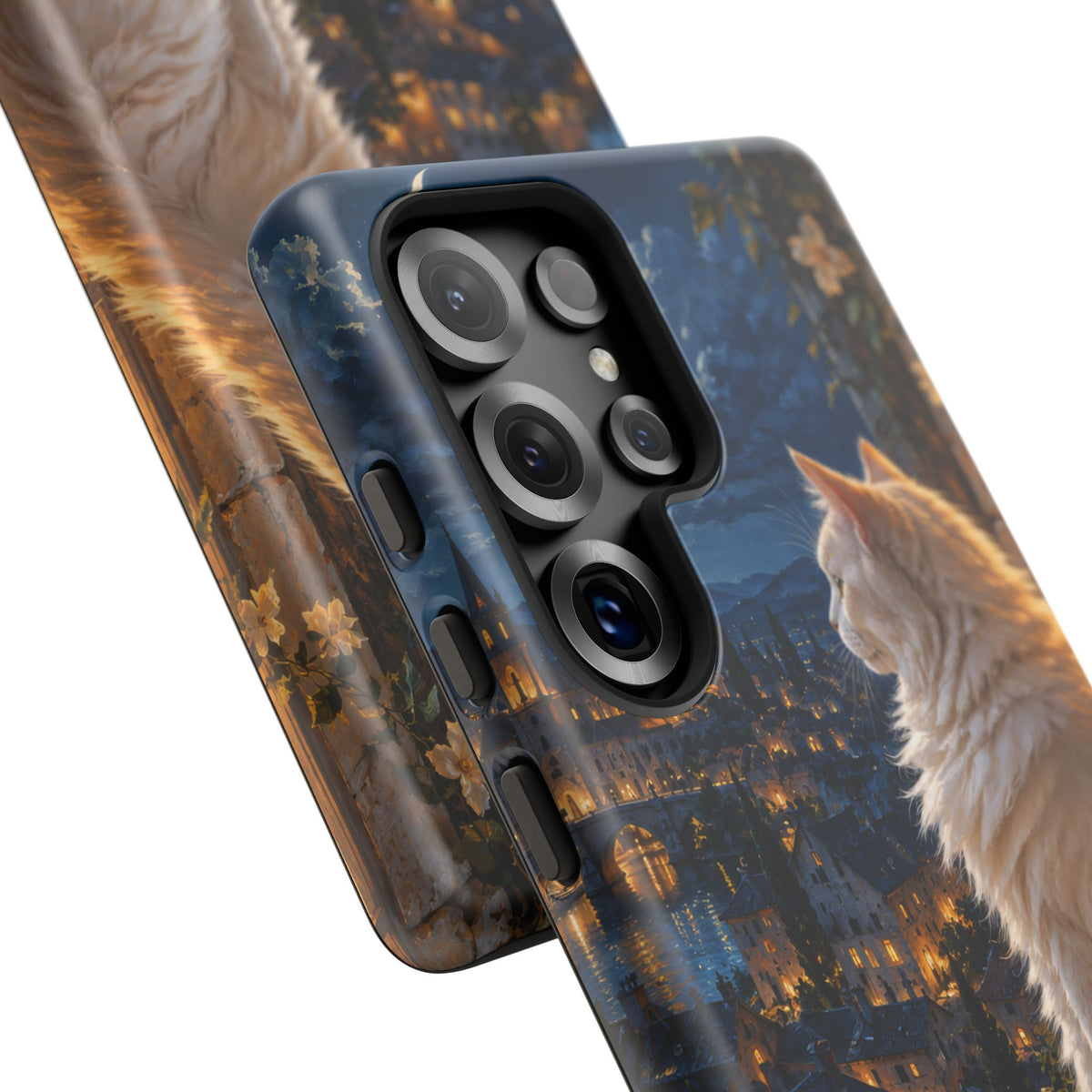Moonlit Window Samsung Galaxy Tough Case | white cat