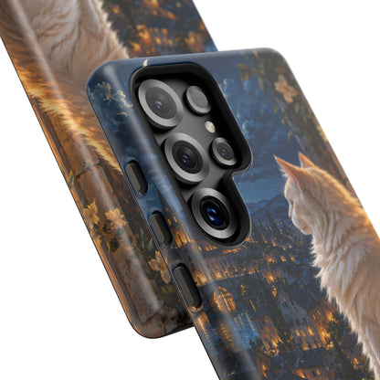 Moonlit Window Samsung Galaxy Tough Case | white cat