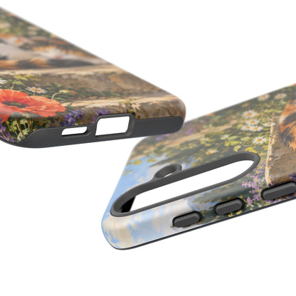 Garden Nap Samsung Galaxy Tough Case | calico cat