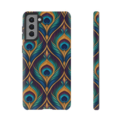 Peacock Nocturne Samsung Galaxy Tough Case | art deco