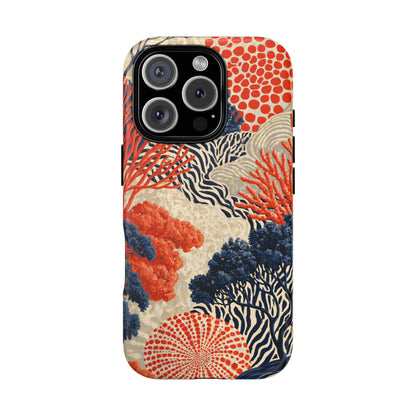 Coral Current iPhone Tough Phone Case