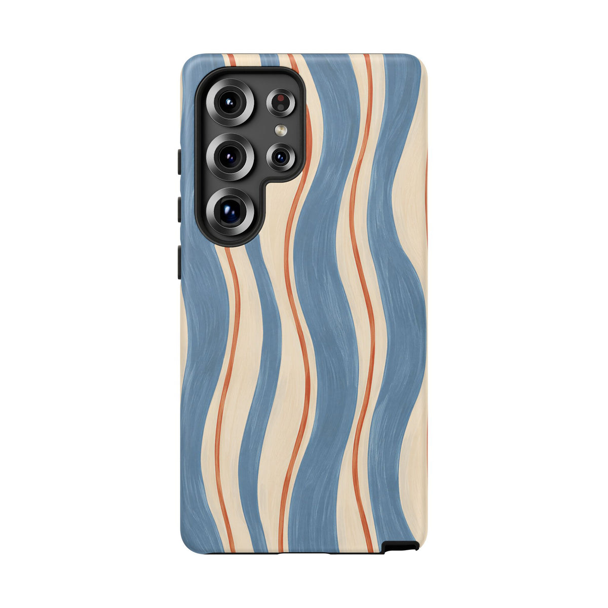Blue Wavy Stripe Samsung Galaxy Tough Case | Riviera Ribbons
