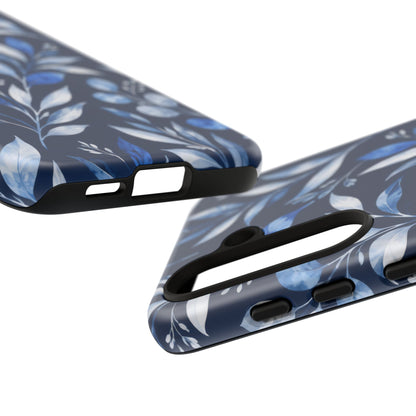 Blue Hour Botanical Samsung Galaxy Tough Case | Blue Botanical Leaf Pattern