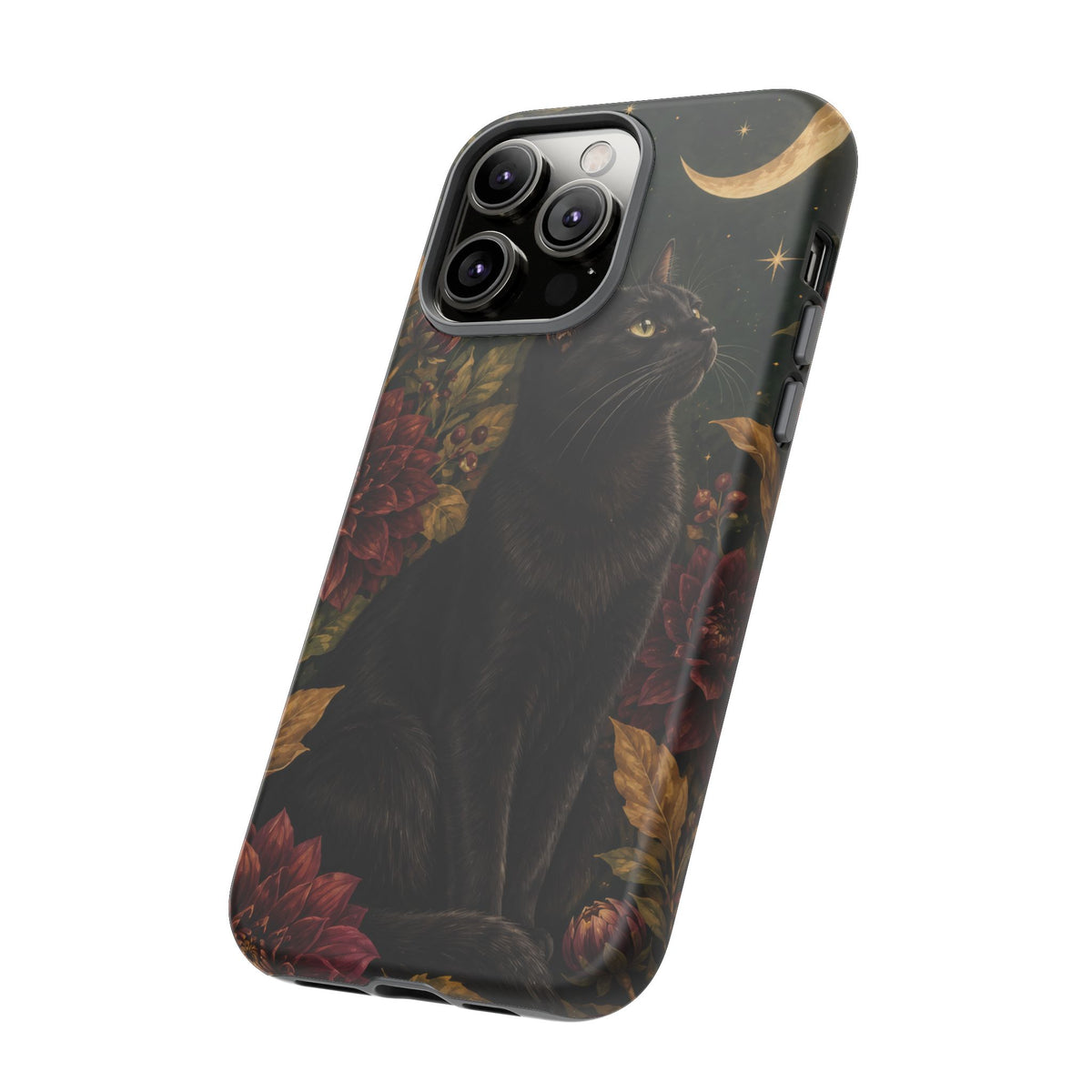 Midnight Familiar iPhone Tough Case | black cat