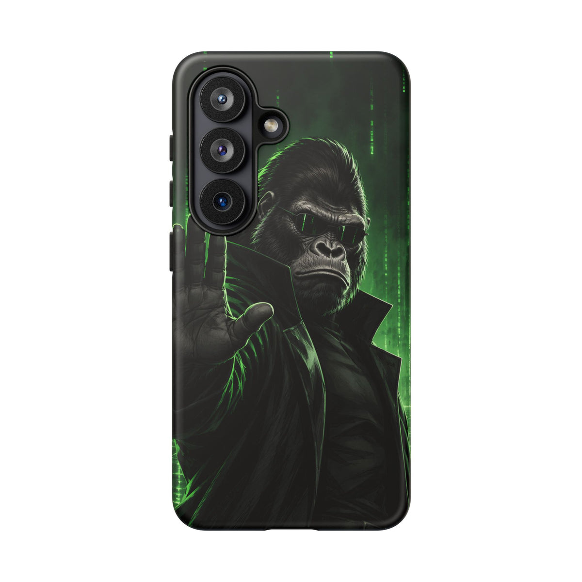 Cyberpunk Gorilla Samsung Galaxy Tough Case | Neon Code Silverback