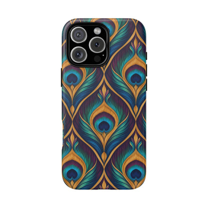 Peacock Nocturne iPhone Tough Case | art deco