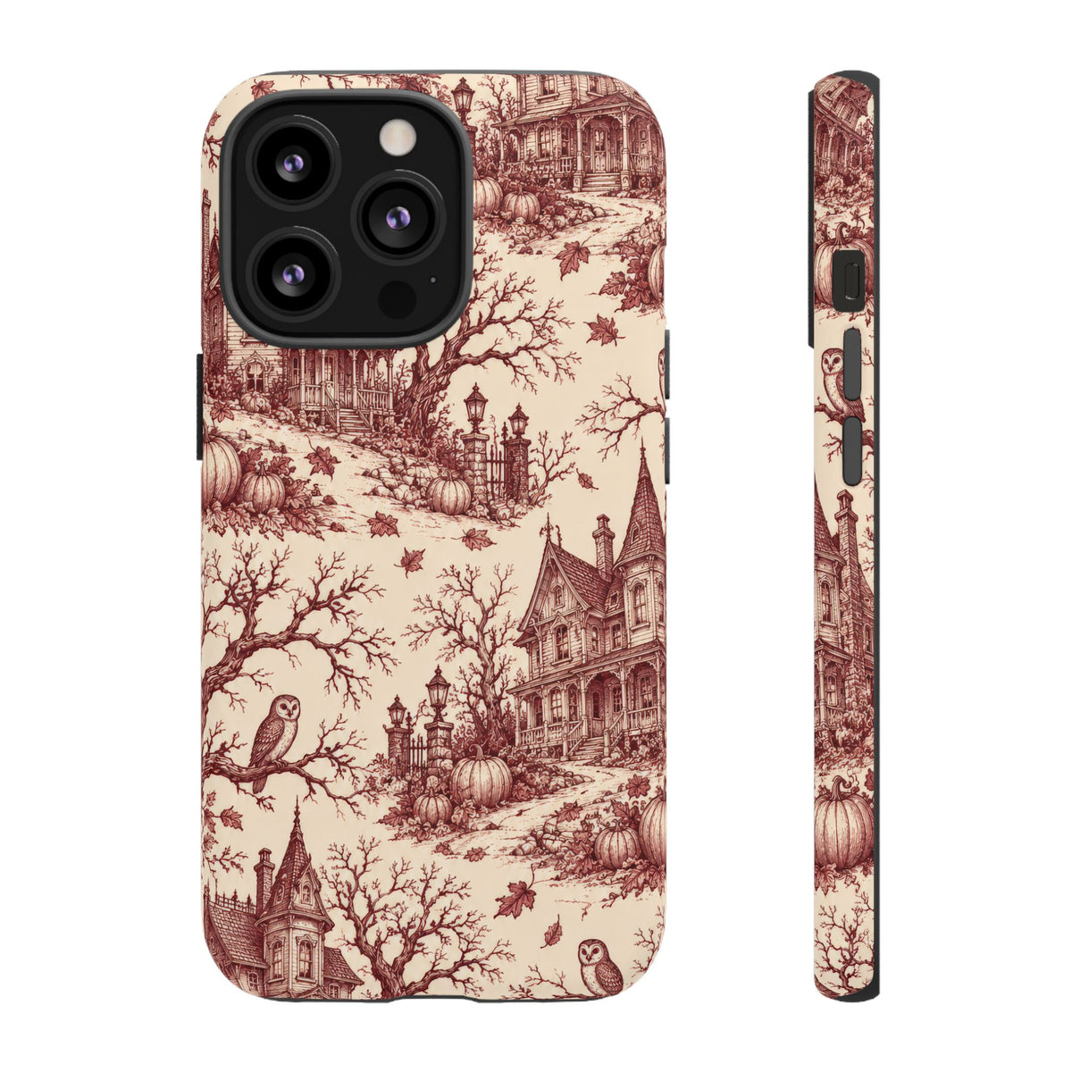 Haunted Estate Toile iPhone Tough Case | halloween toile