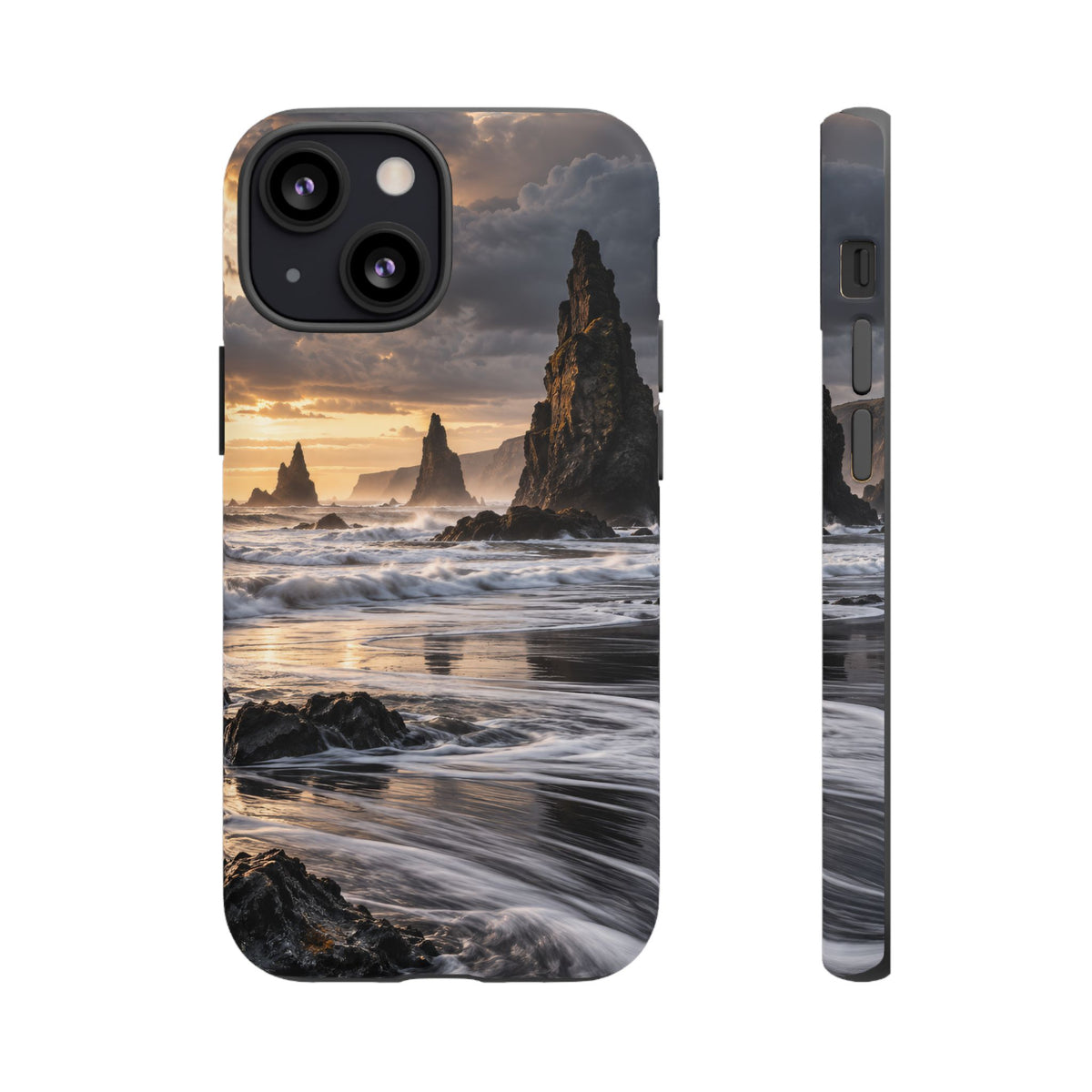Black Sand and Silver iPhone Tough Case | black sand beach