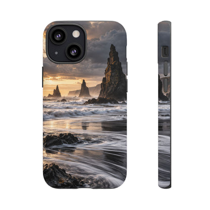 Black Sand and Silver iPhone Tough Case | black sand beach