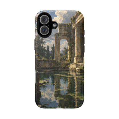 The Flooded Court iPhone Tough Case | Ancient Garden Landscape