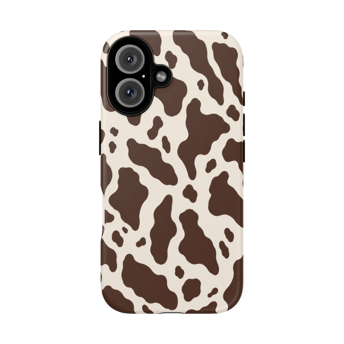 Cocoa Ranch iPhone Tough Case | Brown Cow Print