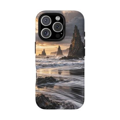 Black Sand and Silver iPhone Tough Case | black sand beach