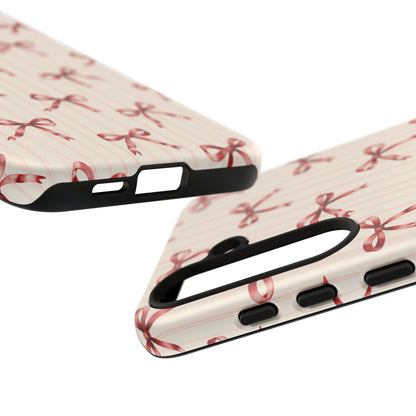 Red Bow Samsung Galaxy Tough Case | Ribbon Waltz
