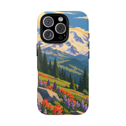 Mount Rainier — Meadow Radiance iPhone Tough Case