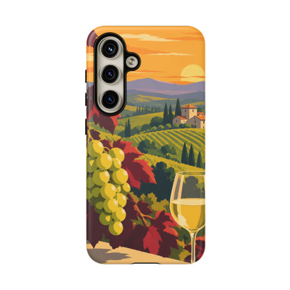 Wine & Grapes — Golden Vintage Samsung Galaxy Tough Case | wine grapes