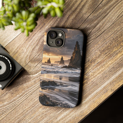 Black Sand and Silver iPhone Tough Case | black sand beach