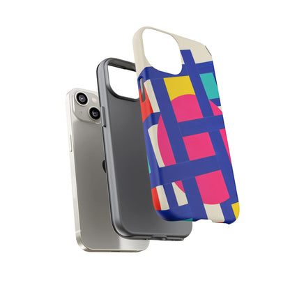 Chromatic Mischief iPhone Tough Case | Geometric Color Block Art