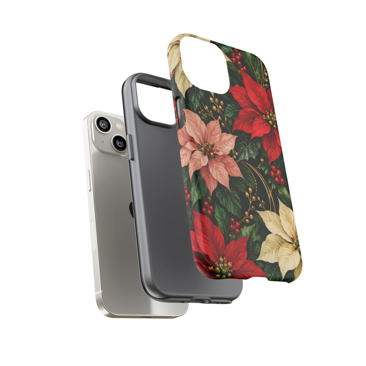 Noel in Bloom iPhone Tough Case | poinsettia