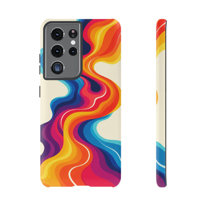 Chromatic Current Samsung Galaxy Tough Case | retro waves