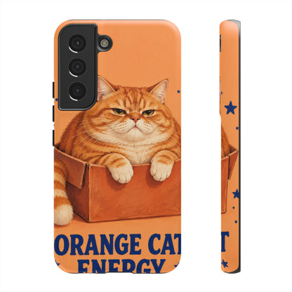 Orange Cat Energy Samsung Galaxy Tough Case