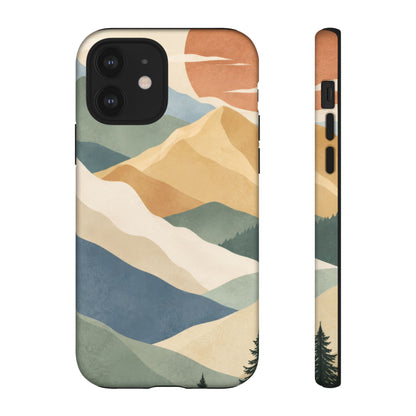 Sage Summit iPhone Tough Case | abstract mountains