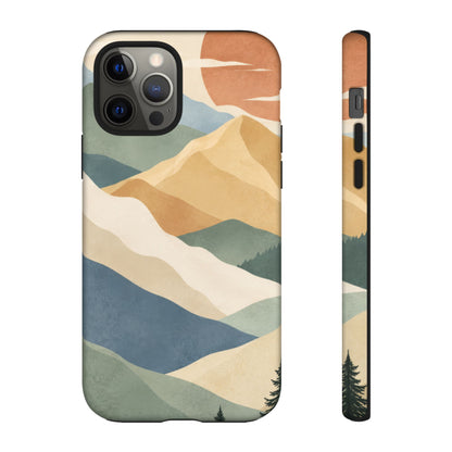 Sage Summit iPhone Tough Case | abstract mountains