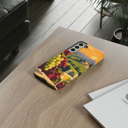 Wine & Grapes — Golden Vintage Samsung Galaxy Tough Case | wine grapes