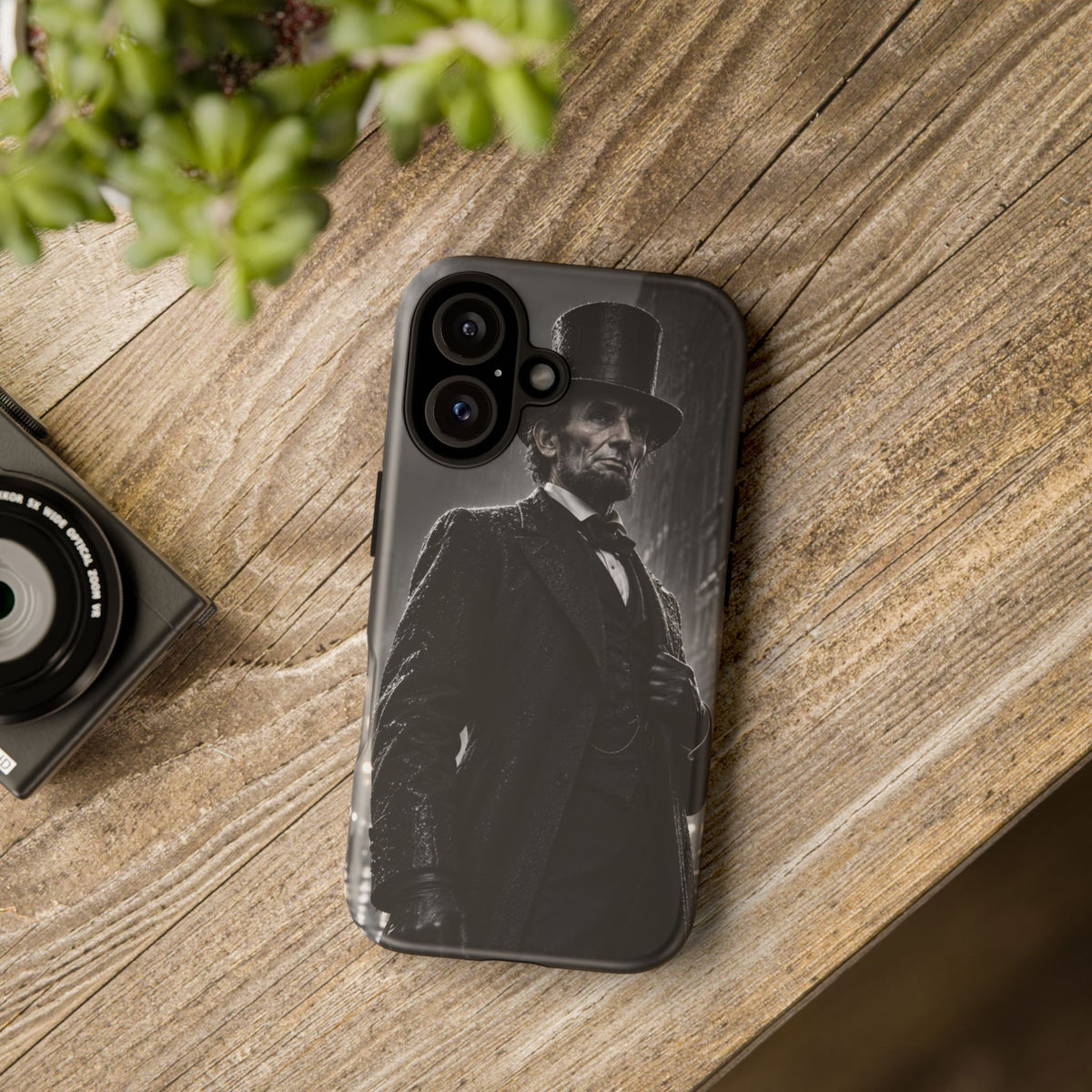 Abe after Midnight iPhone Tough Case | noir lincoln