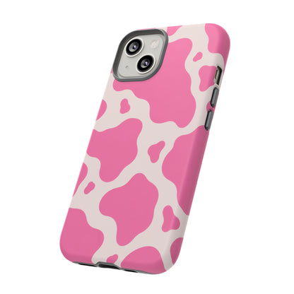 Strawberry Milk iPhone Tough Case | Pink Cow Print