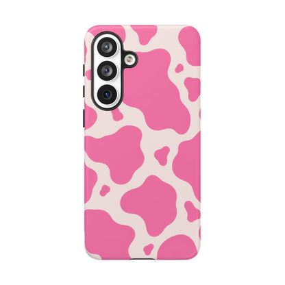 Strawberry Milk Samsung Galaxy Tough Case | Pink Cow Print