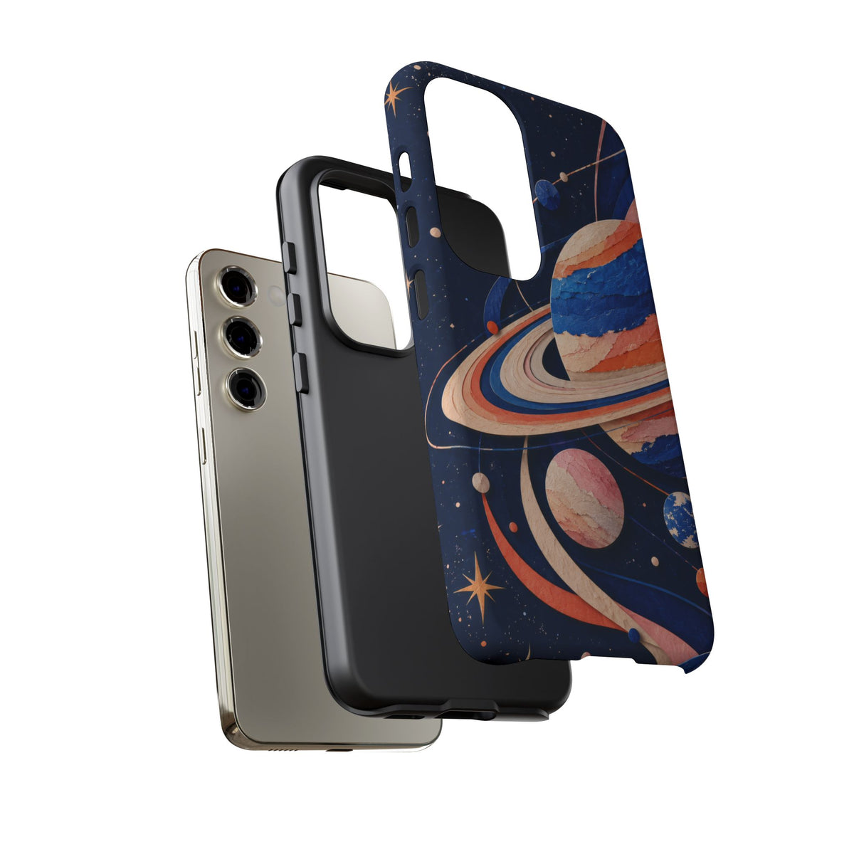 Cosmic Cut Paper Samsung Galaxy Tough Case | modern space