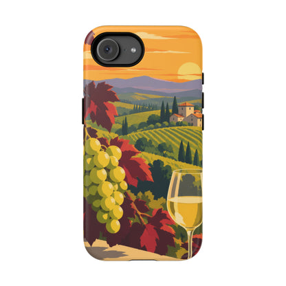 Wine & Grapes — Golden Vintage iPhone Tough Case | wine grapes