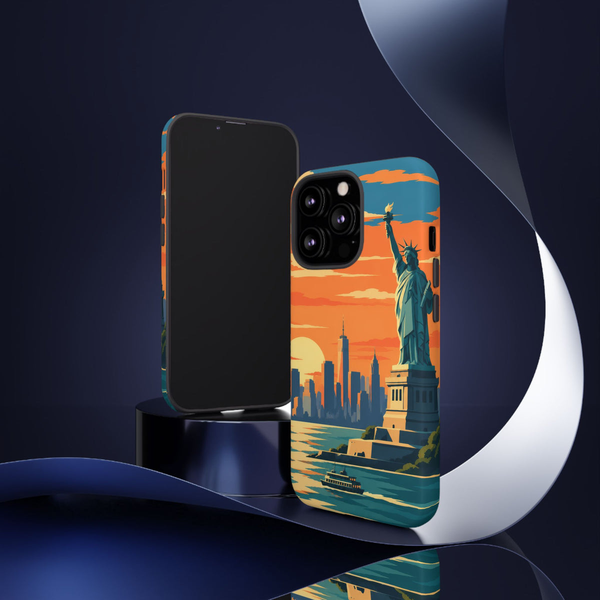 New York City — Harbor Liberty iPhone Tough Case