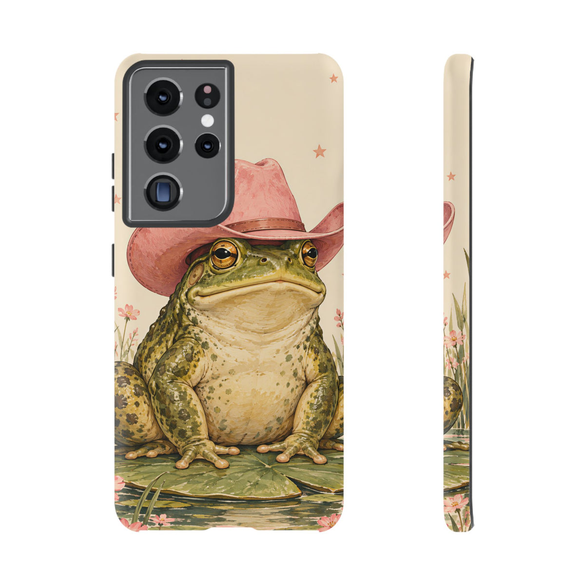 Cowboy Frog Samsung Galaxy Tough Case | Pink Hat Bullfrog