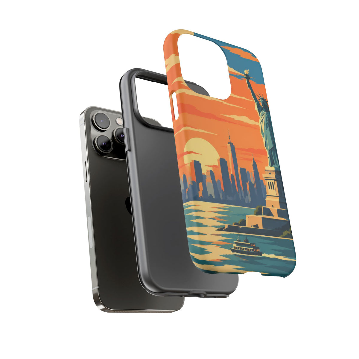 New York City — Harbor Liberty iPhone Tough Case