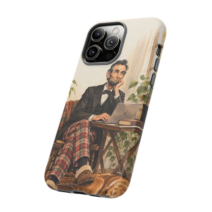 Abe from Home iPhone Tough Case | lincoln work from home
